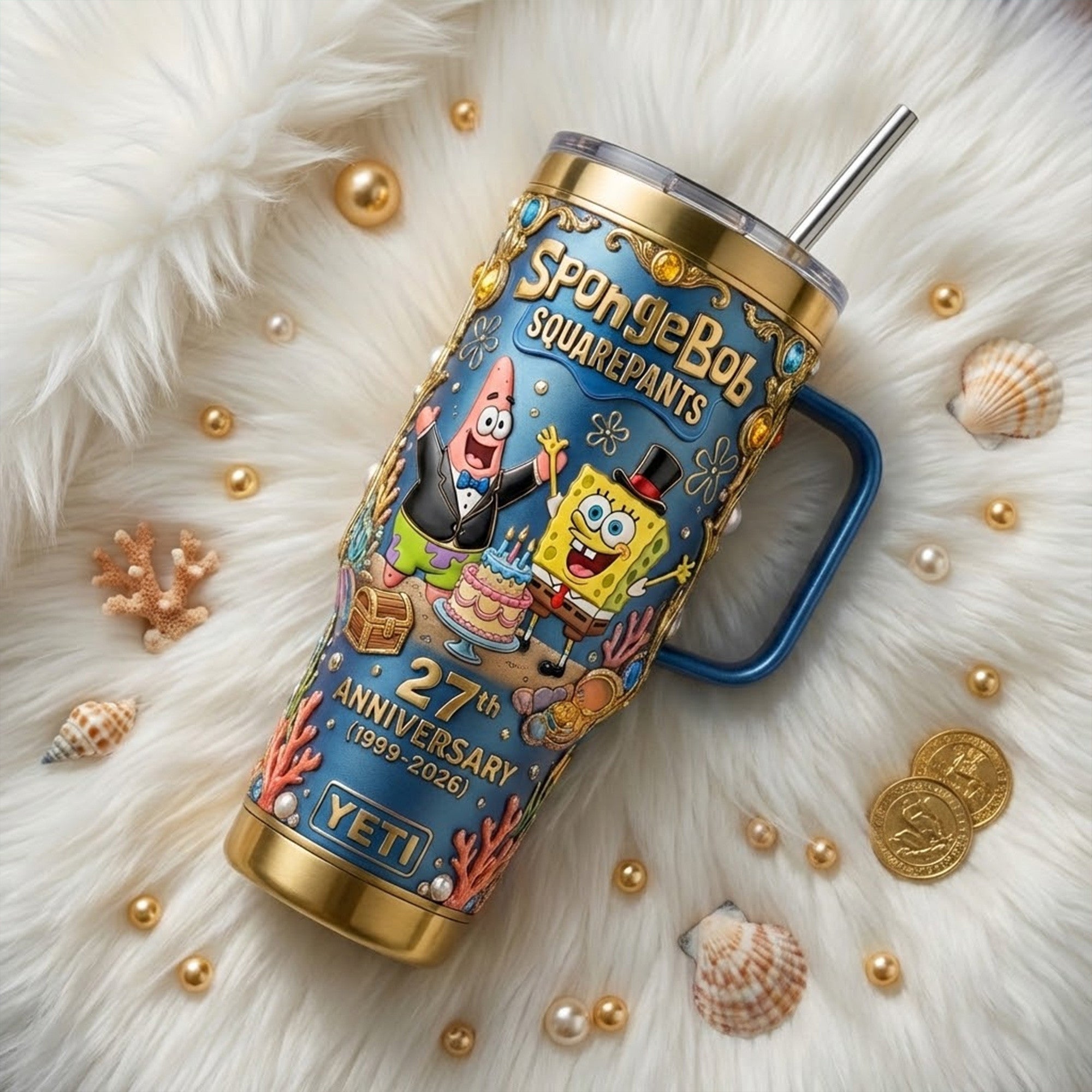 SPB 27Th Anniversary 40oz Tumbler With Handle TNSM