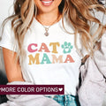 Cat Mama Shirt for Women, Funny Cat Mom TShirt for Mother's Day Gift, Funny Cat Lover T-Shirt for Cat Mom, Cute Gift for Cat Lover T Shirt